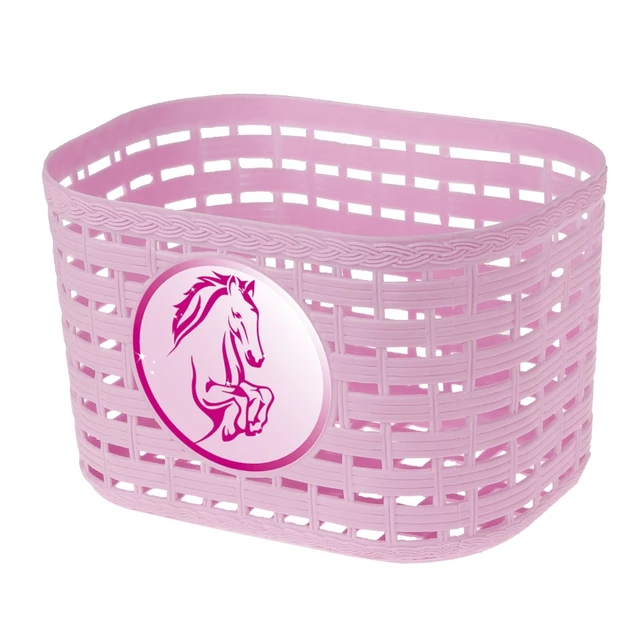 Koszyk dziecięcy przedni plastikowy M-Wave P Children's Basket - Czerwony - Różowy