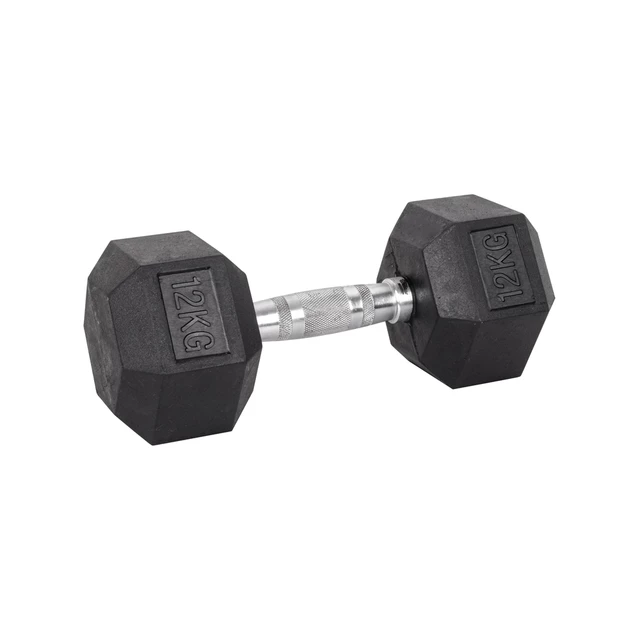 Hantle sześciokątne inSPORTline Hexsteel 2-40 kg ∙ antypoślizgowe uchwyty ∙ gumowana powłoka