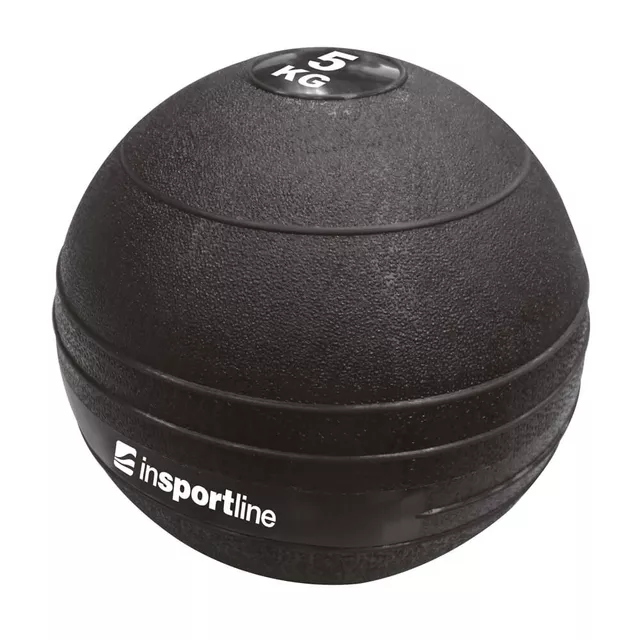 Piłka lekarska inSPORTline Slam ball do ćwiczeń 5 kg ∙ powierzchnia antypoślizgowa ∙ trening funkcjonalny