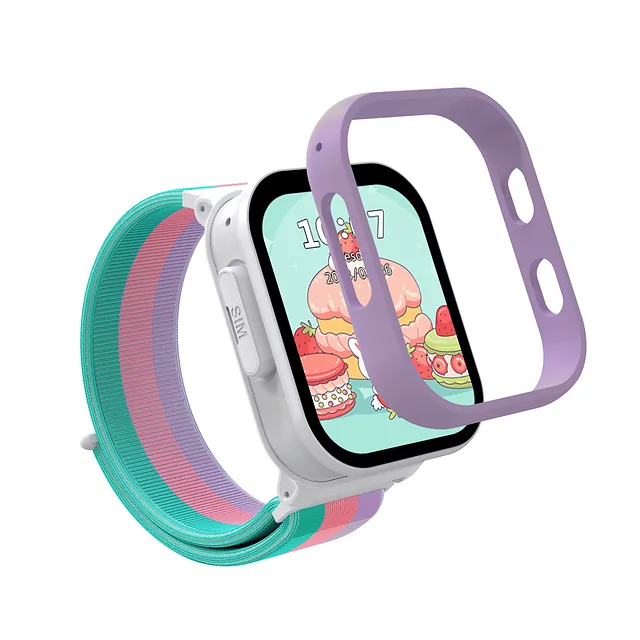 Smartwatch dziecięcy inSPORTline Cubbio ∙ wymienne ramki ∙ śledzenie GPS ∙ przycisk SOS ∙ połączenia głosowe ∙ IP 67 ∙ karta SIM - Biały