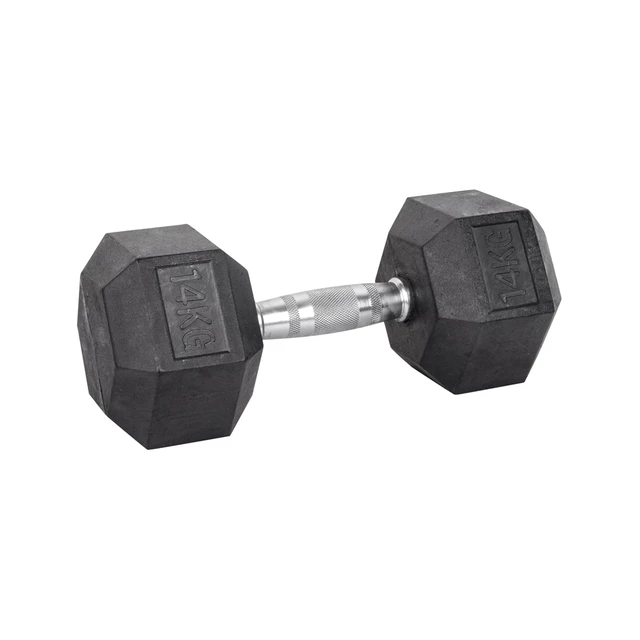 Hantle sześciokątne inSPORTline Hexsteel 2-40 kg ∙ antypoślizgowe uchwyty ∙ gumowana powłoka