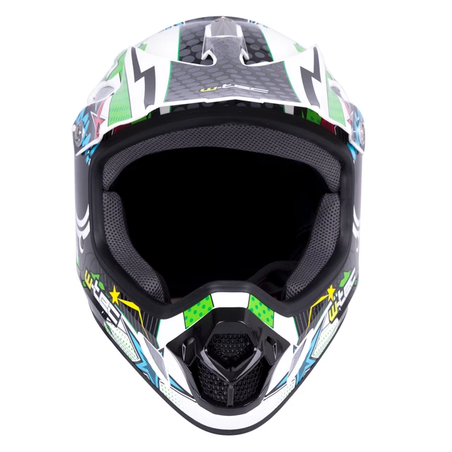 Kask downhillowy W-TEC FS-605 Allride ∙ full face ∙ do roweru i moto ∙ waga 940 g ∙ 13 otworów wentylacyjnych ∙ skorupa ABS ∙ regulowany - Cartoon