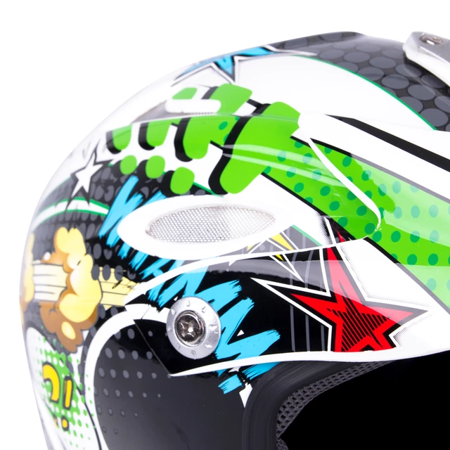 Kask downhillowy W-TEC FS-605 Allride ∙ full face ∙ do roweru i moto ∙ waga 940 g ∙ 13 otworów wentylacyjnych ∙ skorupa ABS ∙ regulowany - Cartoon