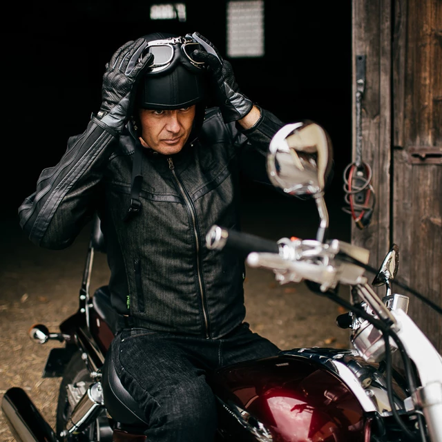 Rękawice skórzane motocyklowe W-TEC Nyarra - Szary