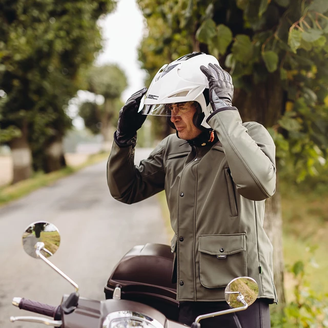 Męska kurtka motocyklowa soft-shell W-TEC Forresta - Khaki