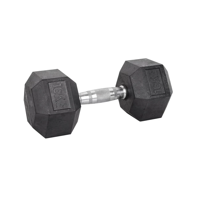 Hantle sześciokątne inSPORTline Hexsteel 2-40 kg ∙ antypoślizgowe uchwyty ∙ gumowana powłoka