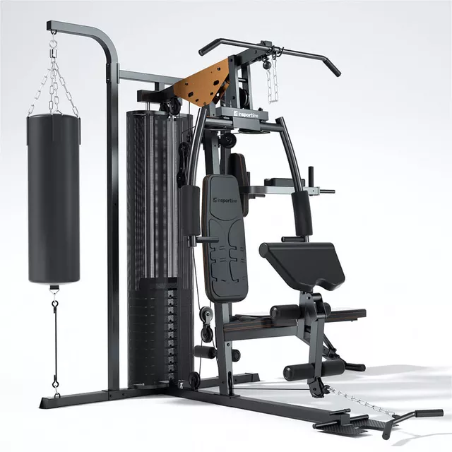 Atlas wielostanowiskowy inSPORTline Profigym C60 ∙ ławka ∙ poręcze ∙ worek treningowy ∙ wyciąg górny/dolny