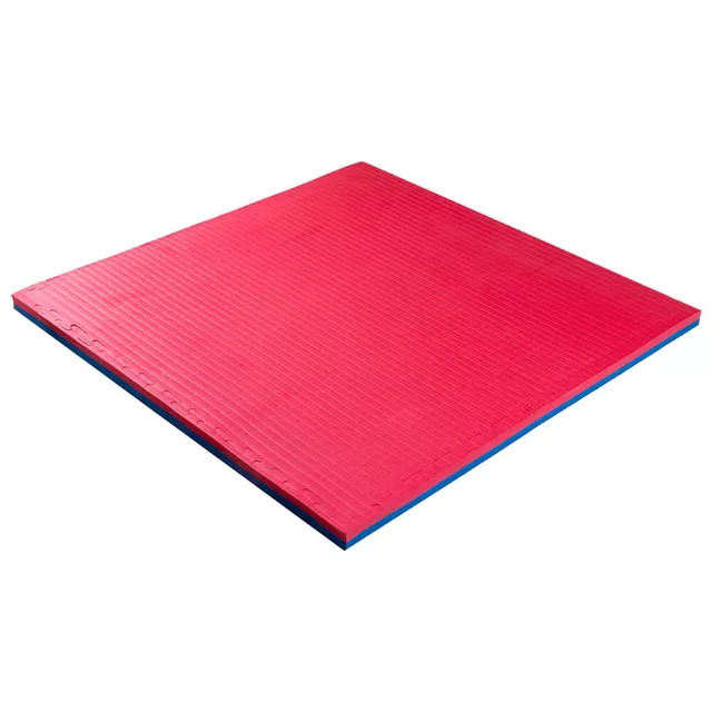 Mata puzzle fitness tatami na podłogę ochronna inSPORTline Malmeida 100x100x4 cm - szaro-czarny, wzór słomkowy