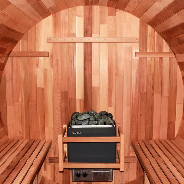 Sauna fińska beczka inSPORTline Viduor 600 ∙ drewno cedrowe ∙ dla 5-6 osób ∙ piec 6 kW