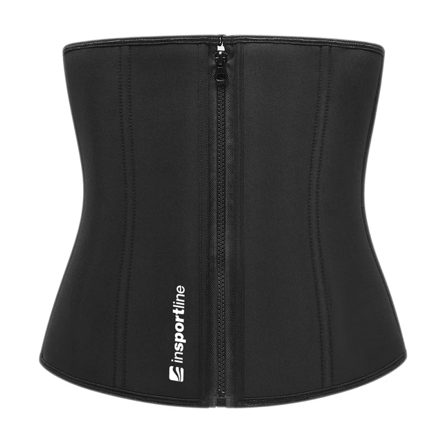 Gorset fitness inSPORTline Corbro ∙ wyszczuplający ∙ stabilizujący ∙ podwójne zapięcie ∙ wygodny i komfortowy - Czarny