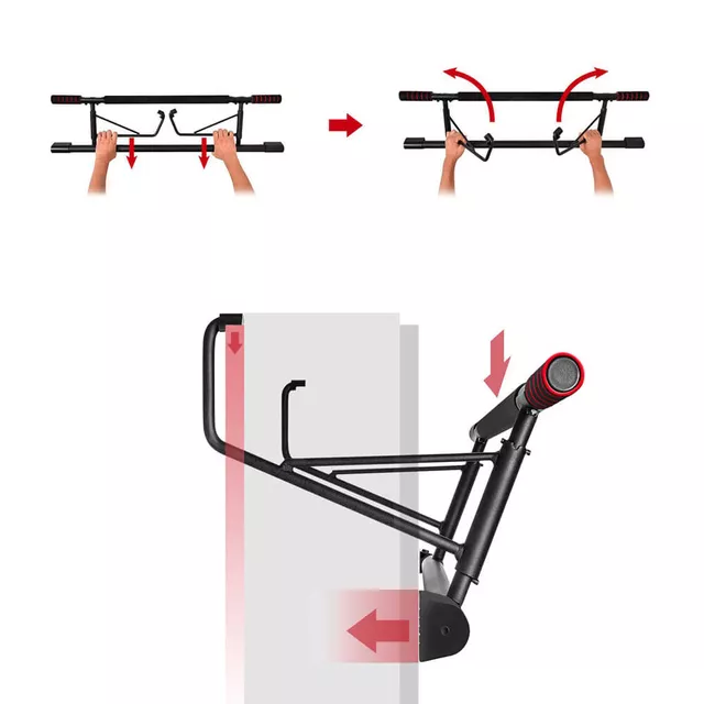Drążek do drzwi + poręcze inSPORTline HR5004 ∙ system wielofunkcyjny ∙ rozkładany ∙ nośność 200 kg