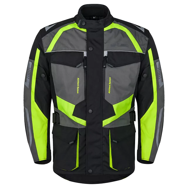 Męska kurtka motocyklowa W-TEC Burdys Evo - Czarno-szaro-czerwony