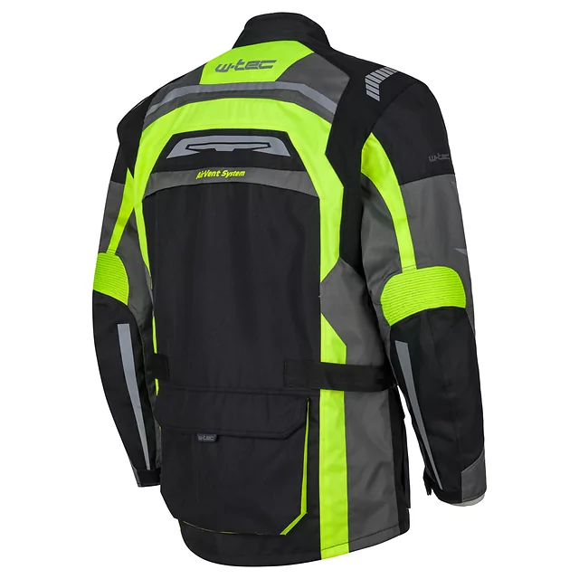 Męska kurtka motocyklowa W-TEC Burdys Evo - Czarno-szaro-czerwony