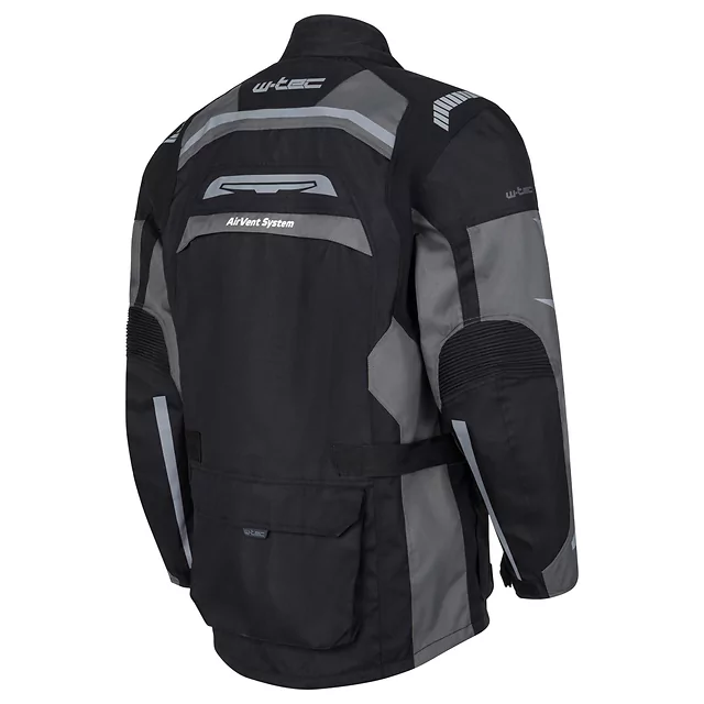 Męska kurtka motocyklowa W-TEC Burdys Evo - Czarno-szaro-czerwony