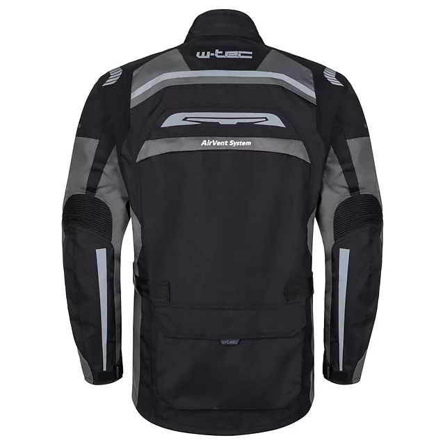 Męska kurtka motocyklowa W-TEC Burdys Evo - Czarno-szaro-czerwony