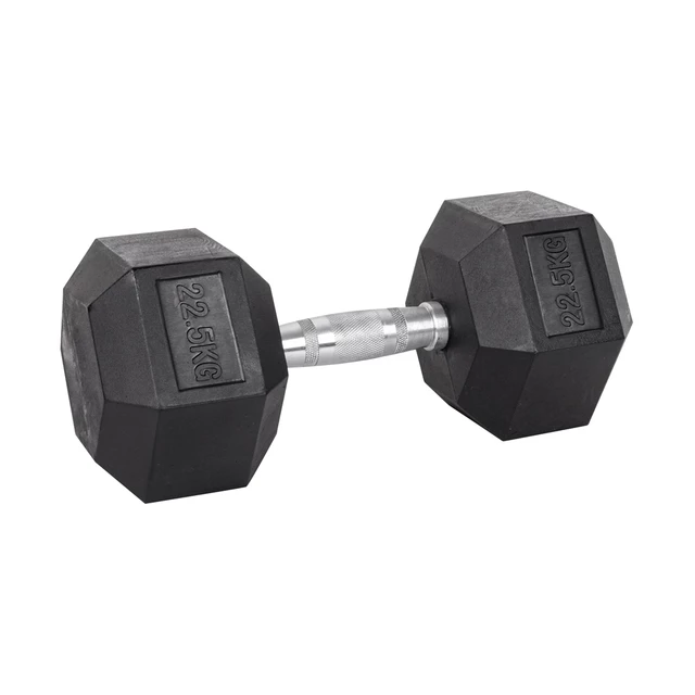Hantle sześciokątne inSPORTline Hexsteel 2-40 kg ∙ antypoślizgowe uchwyty ∙ gumowana powłoka
