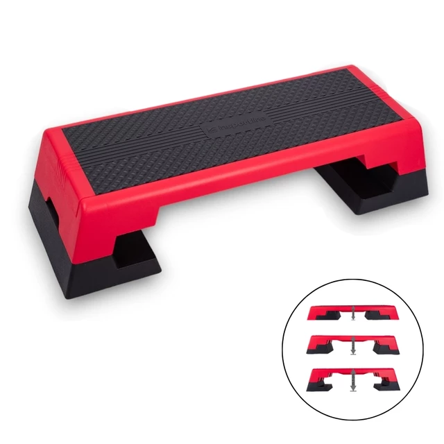 Step fitness / aerobik inSPORTline Absater Evo ∙ 3-stopniowa regulacja ∙ gumowane nóżki ∙ nośność 250 kg ∙ antypoślizgowa powierzchnia