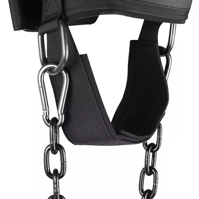 Uchwyt / korona karku inSPORTline SpineBoost ∙ uprząż treningowa z łańcuchem ∙ udźwig 80 kg ∙ regulowana długość ∙ stalowy łańcuch