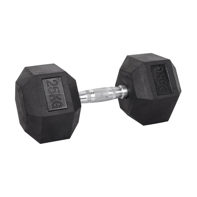 Hantle sześciokątne inSPORTline Hexsteel 2-40 kg ∙ antypoślizgowe uchwyty ∙ gumowana powłoka