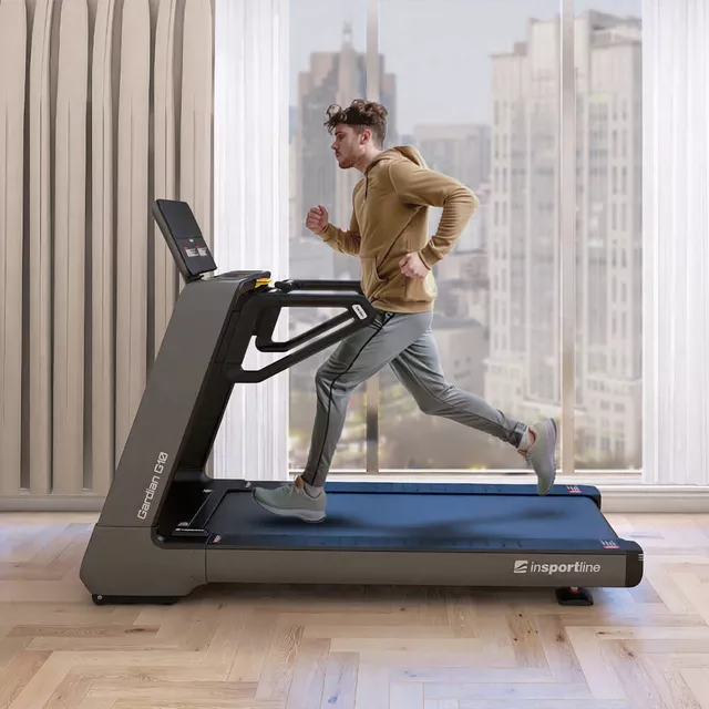 Profesjonalna bieżnia elektryczna inSPORTline Gardian G10 · Silnik 6 KM · nośność 180 kg · Bluetooth · 30 programów ∙ program HRC