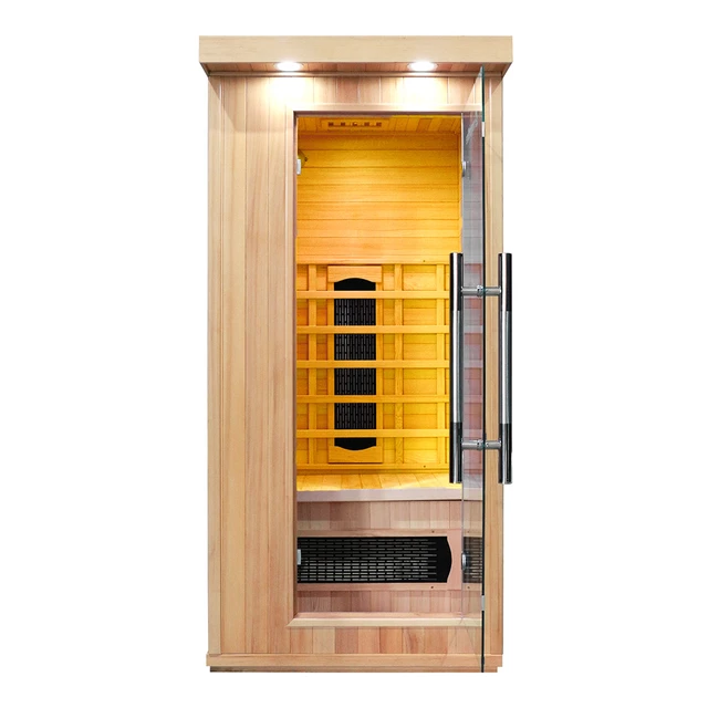 Sauna na podczerwień inSPORTline Mettsa 100 ∙ 4 promienniki ceramiczne ∙ chromoterapia 7 kolorów ∙ Bluetooth ∙ jonizator