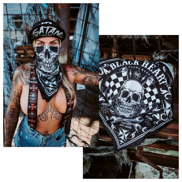 Chusta szal na szyję bandana W-TEC Black Heart Bandest