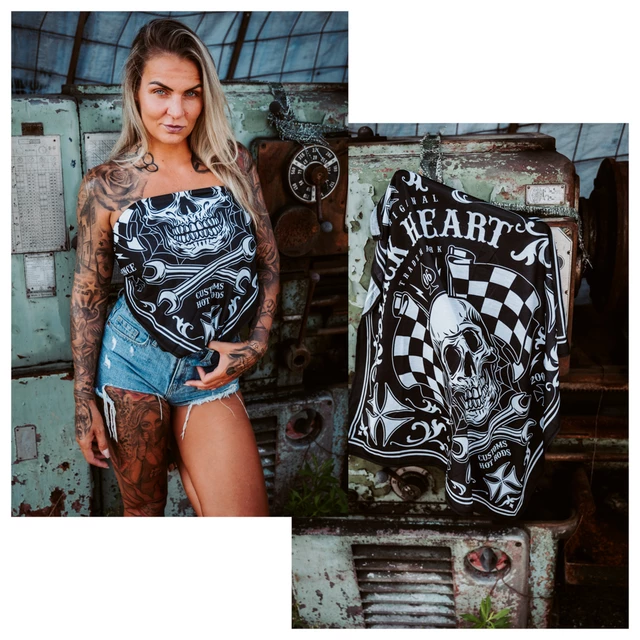 Chusta szal na szyję bandana W-TEC Black Heart Bandest