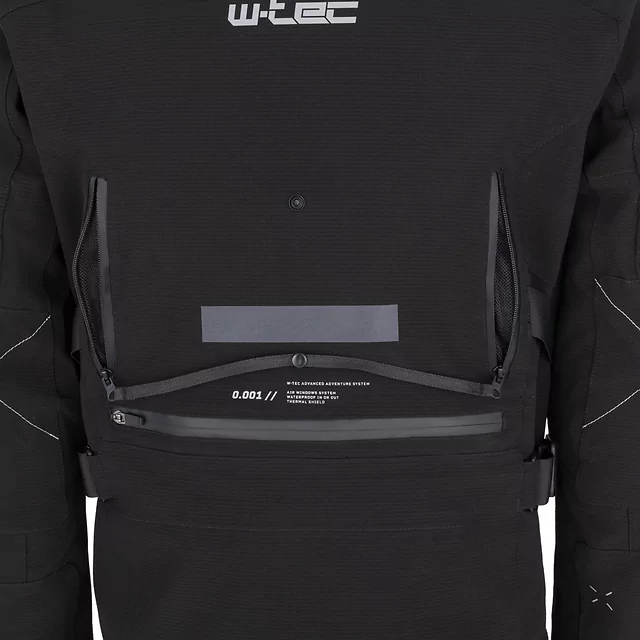 Męska kurtka motocyklowa W-TEC Nykolas ∙ 100% wodoodporna ∙ wyjmowana podpinka termiczna - Czarny