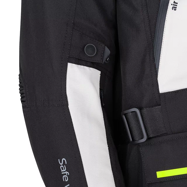 Kurtka motocyklowa W-TEC Warao ∙ wodoodporna ∙ oddychająca ∙ ochraniacze ce ∙ kieszenie wielofunkcyjne ∙ odblaski - Czarny-fluo