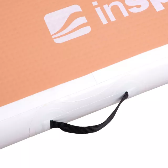 Ścieżka akrobatyczna Airtrack inSPORTline Airstunt 400x100x10 cm ∙ mocha mousse  ∙ nośność 650 kg ∙ wodoodporna ∙ torba w zestawie