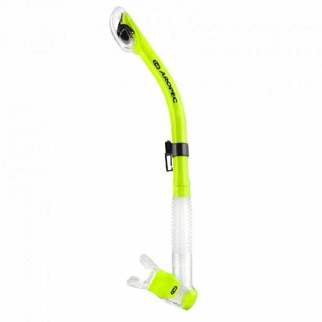 Fajka do nurkowania snorkelingu Aropec Energy Dry - Limonka - Limonka