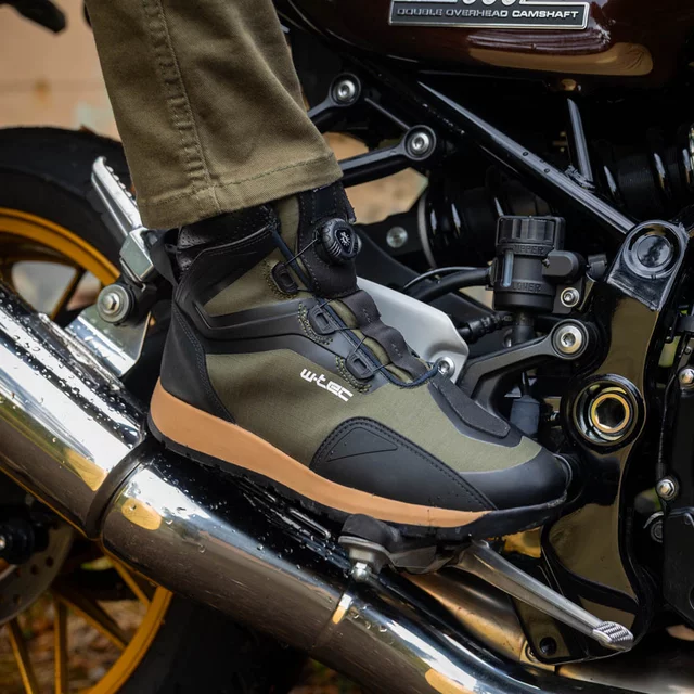 Męskie buty motocyklowe W-TEC Vigger - Oliwkowa zieleń