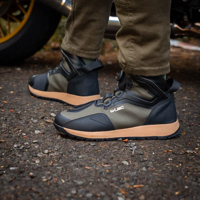 Męskie buty motocyklowe W-TEC Vigger - Oliwkowa zieleń