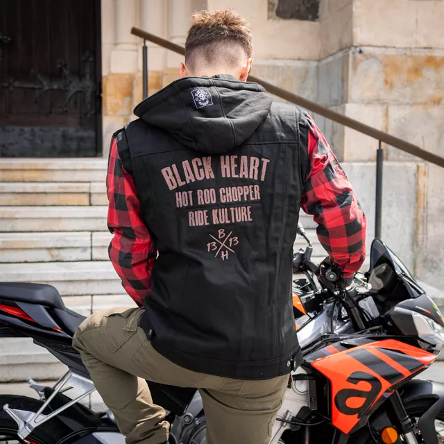 Kurtka motocyklowa W-TEC Black Heart Radikaal - Czerwono-czarny