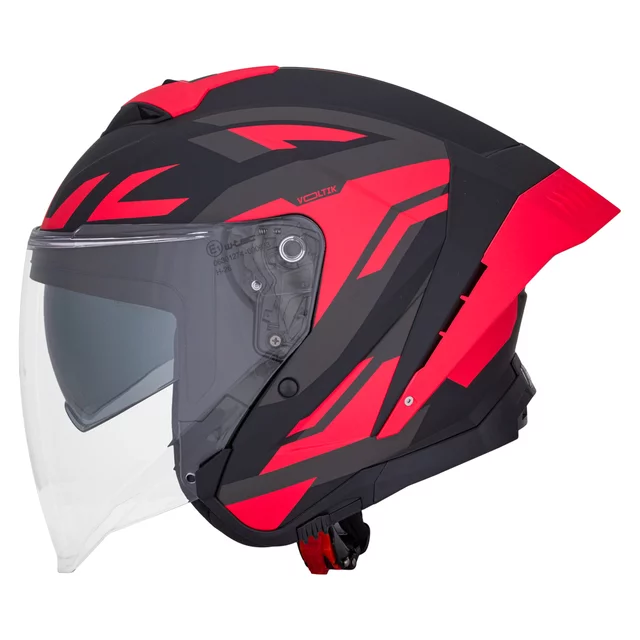 Kask motocyklowy W-TEC Voltik Graphic ∙ blenda przeciwsłoneczna ∙ wentylacja ∙ wyjmowana wyściółka ∙ homologacja ECE 22.06