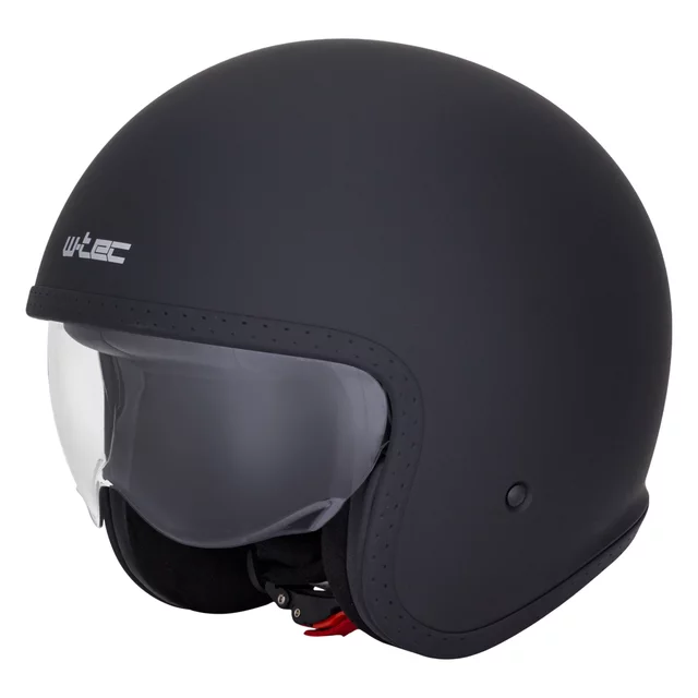 Kask motocyklowy otwarty W-TEC Valkorne Noir ∙ blenda przeciwsłoneczna ∙ wysokie bezpieczeństwo ECE ∙ wydajna wentylacja - Czarny matowy
