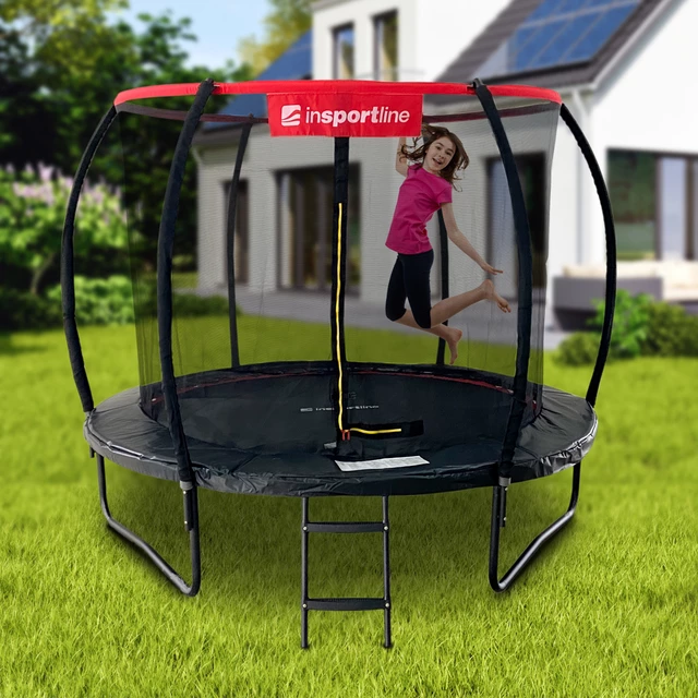 Trampolina z pełnym wyposażeniem inSPORTline Flea PRO 244 cm - OUTLET