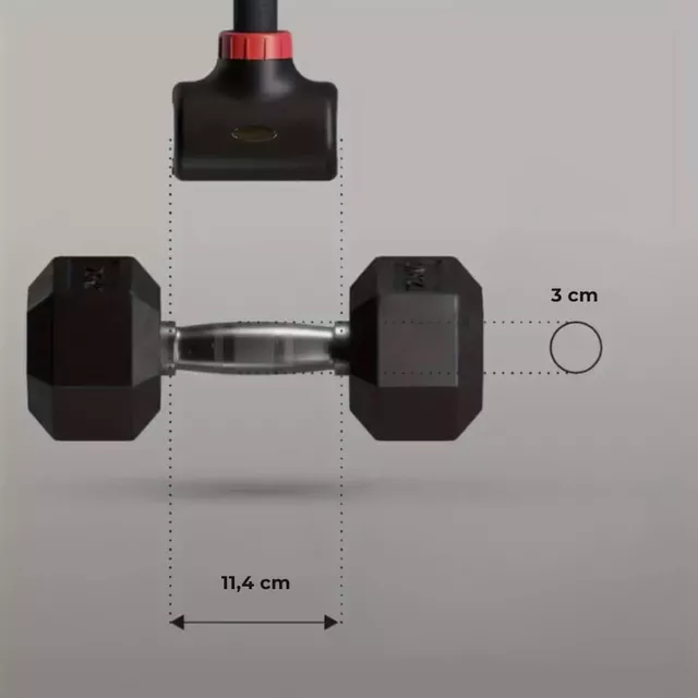Uniwersalny adapter gryf łamany łączący hantle inSPORTline Bakuhold ∙ nośność 80 kg ∙ uchwyt 25 mm ∙ antypoślizgowy ∙ piankowe ochraniacze
