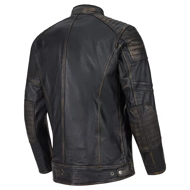 Skórzana kurtka motocyklowa W-TEC Mungelli EVO ∙ wyjmowane ochraniacze CE poziomu 2 ∙ odpinana ocieplana wkładka ∙ styl vintage - vintage czarno-brązowy