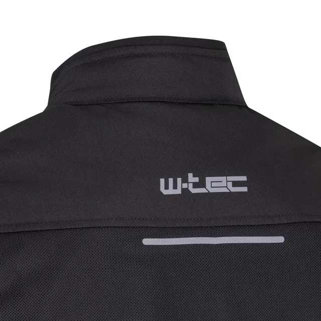 Letnia męska kurtka motocyklowa W-TEC Mirelio ∙ wentylacja AirVent ∙ ochraniacze CE ∙ membrana wodoodporna - szaro-niebiesko-czerwony