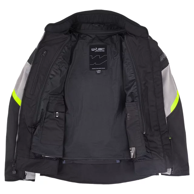 Letnia damska kurtka motocyklowa W-TEC Mirelia ∙ system AirVent ∙ protektory CE ∙ odpinana membrana ∙ elementy odblaskowe Visionight - czarno-szary-fluo