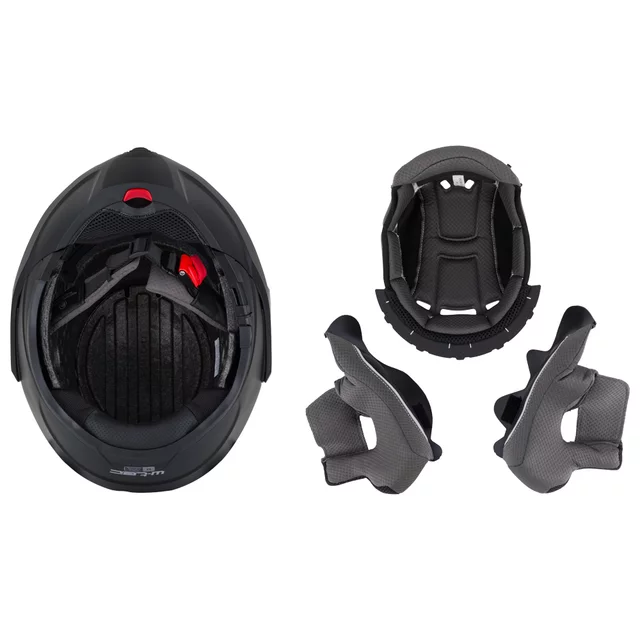 Kask motocyklowy szczękowy W-TEC Sabron P/J ∙ blenda przeciwsłoneczna ∙ system wentylacji ∙ wyjmowana wyściółka - Nardo Grey