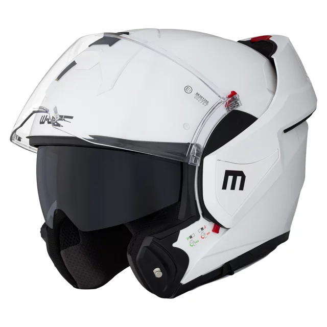 Kask motocyklowy szczękowy W-TEC Sabron P/J ∙ blenda przeciwsłoneczna ∙ system wentylacji ∙ wyjmowana wyściółka - Nardo Grey