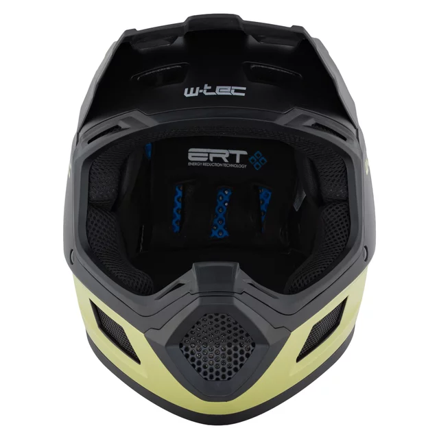 Kask rowerowy integralny full face do downhill W-TEC Salonna ∙ system ERT® ∙ wyjmowana wyściółka ∙ daszek - Czarny-Khaki