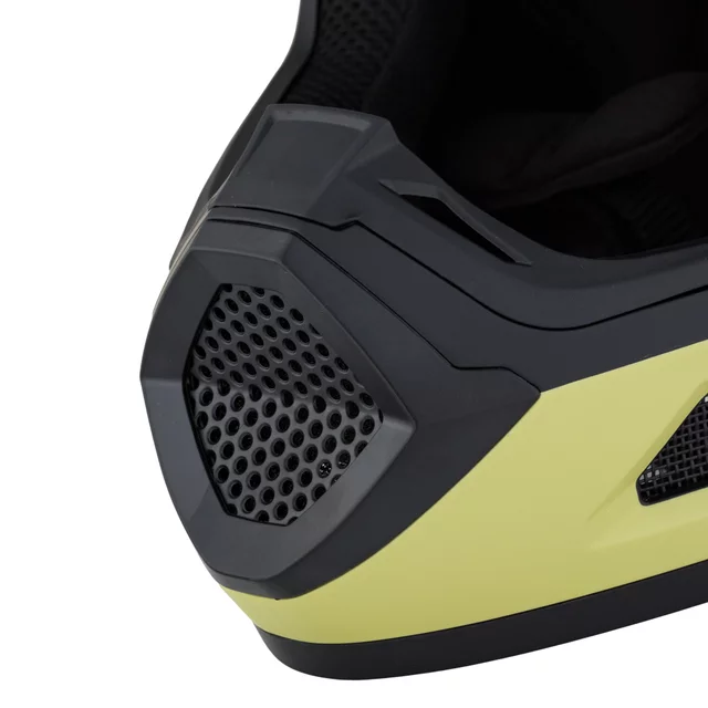 Kask rowerowy integralny full face do downhill W-TEC Salonna ∙ system ERT® ∙ wyjmowana wyściółka ∙ daszek - Czarny-Khaki