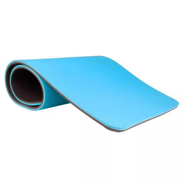 Mata do ćwiczeń fitness Profi 180 × 60 cm inSPORTline ∙ pianka z pamięcią ∙ grubość 16 mm  ∙ TPE - Niebieski - Niebieski