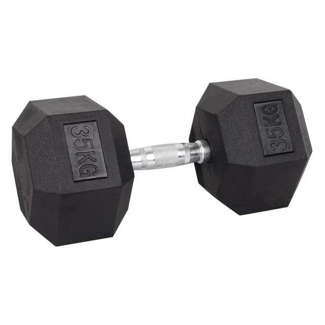 Hantle sześciokątne inSPORTline Hexsteel 2-40 kg ∙ antypoślizgowe uchwyty ∙ gumowana powłoka