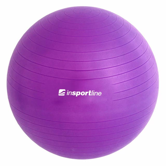 Piłka gimnastyczna / fitness do ćwiczeń Top Ball inSPORTline 55 cm ∙ nośność 600 kg ∙ antypoślizgowa powierzchnia - Ciemny szary - Fioletowy