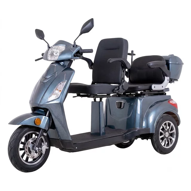 Trójkołowy wózek elektryczny inSPORTline Zorica Duo ∙ dwumiejscowy ∙ 1000 W ∙ zasięg do 40 km ∙ 25 km/h ∙ nośność 285 kg - Brązowy