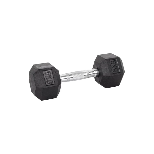 Hantle sześciokątne inSPORTline Hexsteel 2-40 kg ∙ antypoślizgowe uchwyty ∙ gumowana powłoka